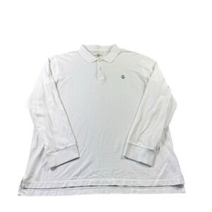 Kent & Curwen White L/S Rose Emblem Men's Polo Shirt Size 2XL XXL